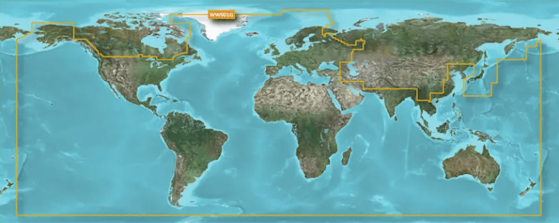 Garmin Bluechart G3 microSD™/SD™ card (HXWW001G): Worldwide Coastal Charts