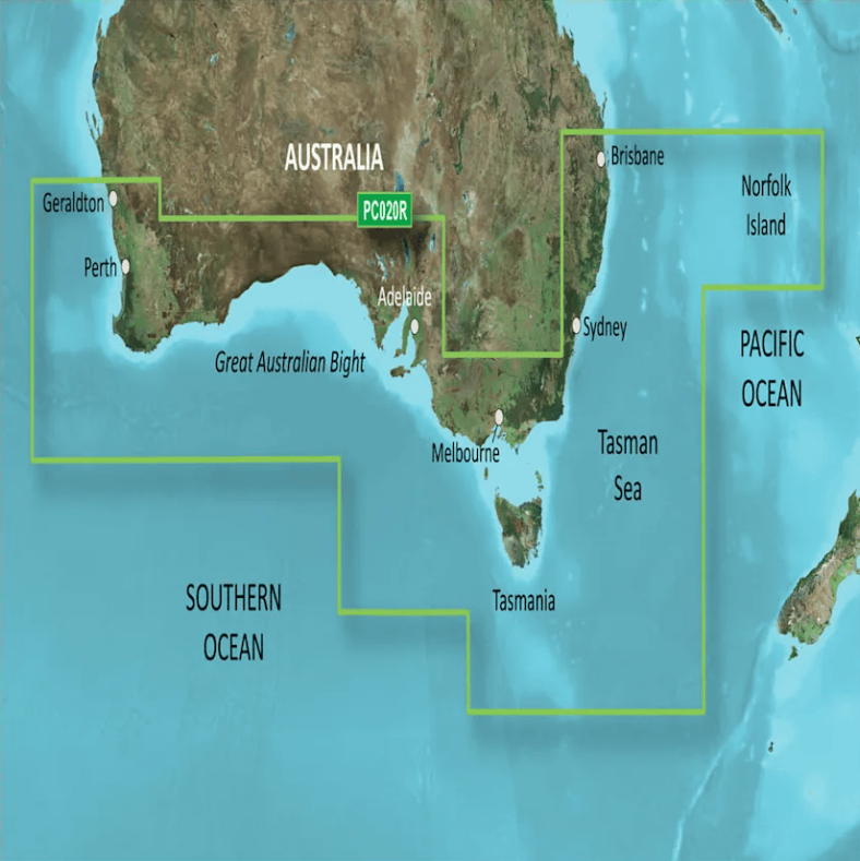 Garmin Bluechart G3 microSD™/SD™ card (VPC020R): Australia, Brisbane to Geraldton Coastal Charts