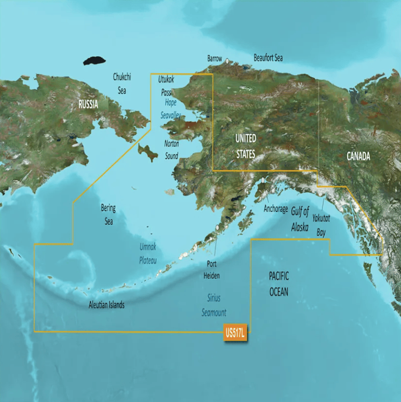 Garmin Bluechart G3 microSD™/SD™ card (VUS517L): U.S., Alaska, South Coastal Charts