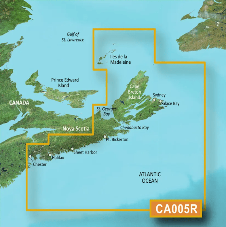 Garmin Bluechart G3 Vision microSD™/SD™ card (VCA005R): Canada, Halifax to Cape Breton Charts