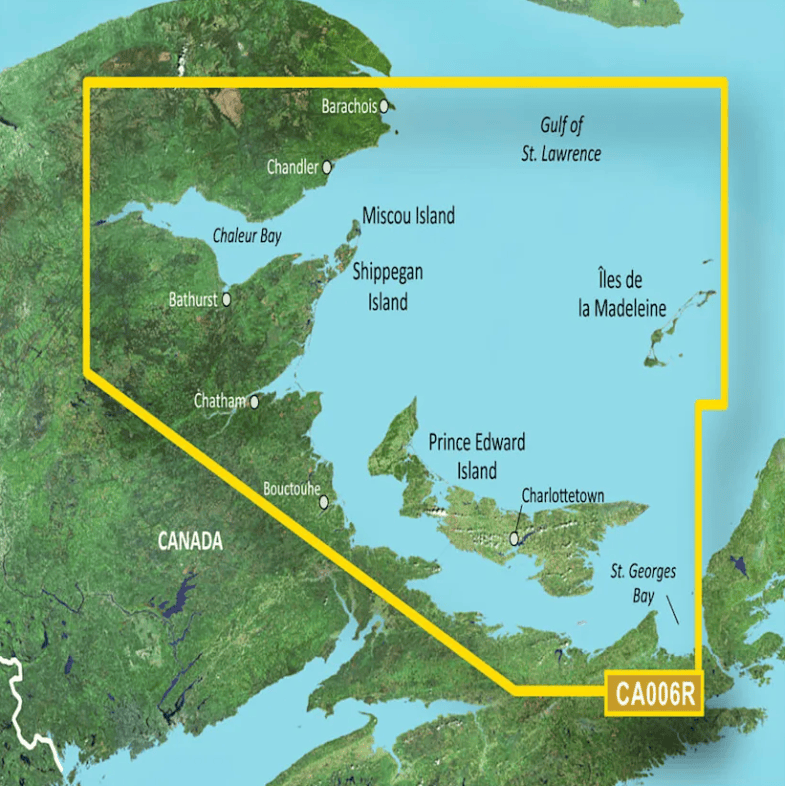 Garmin Bluechart G3 Vision microSD™/SD™ card (VCA006R): Canada, P.E.I. to Chaleur Bay Coastal Charts