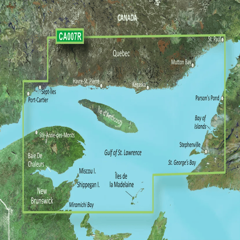 Garmin Bluechart G3 Vision microSD™/SD™ card (VCA007R): Canada, Les Mechins to St. George's Bay Coastal Charts