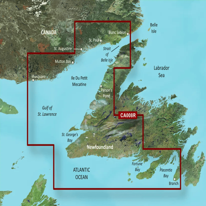 Garmin Bluechart G3 Vision microSD™/SD™ card (VCA008R): Canada, Newfoundland West Coastal Charts