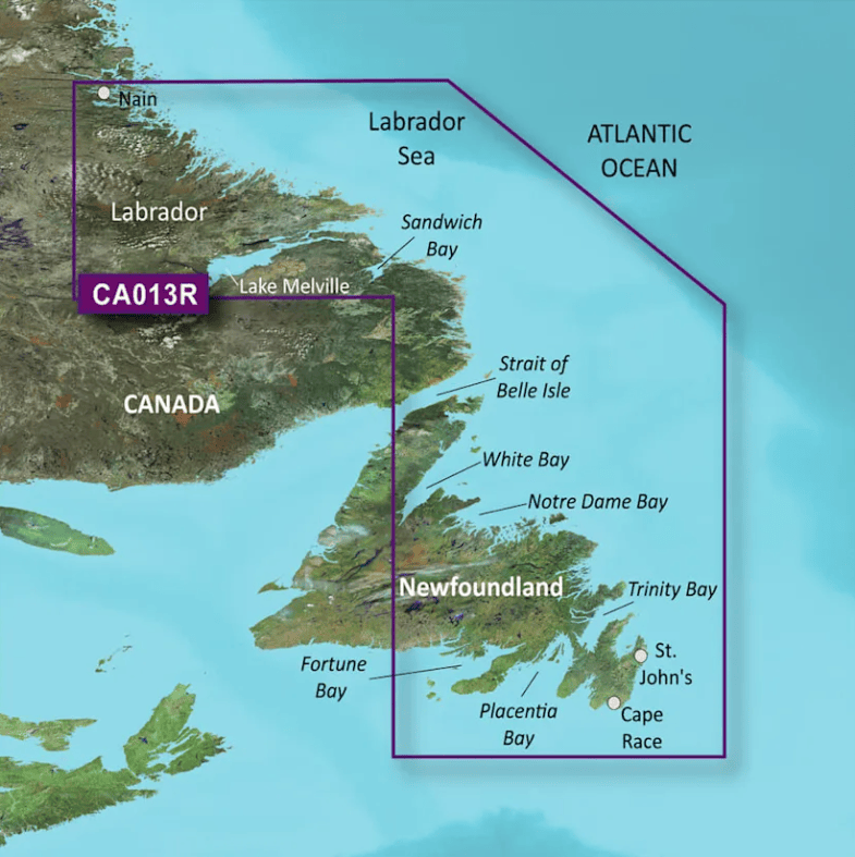Garmin Bluechart G3 Vision microSD™/SD™ card (VCA013R): Canada, Labrador Coastal Charts