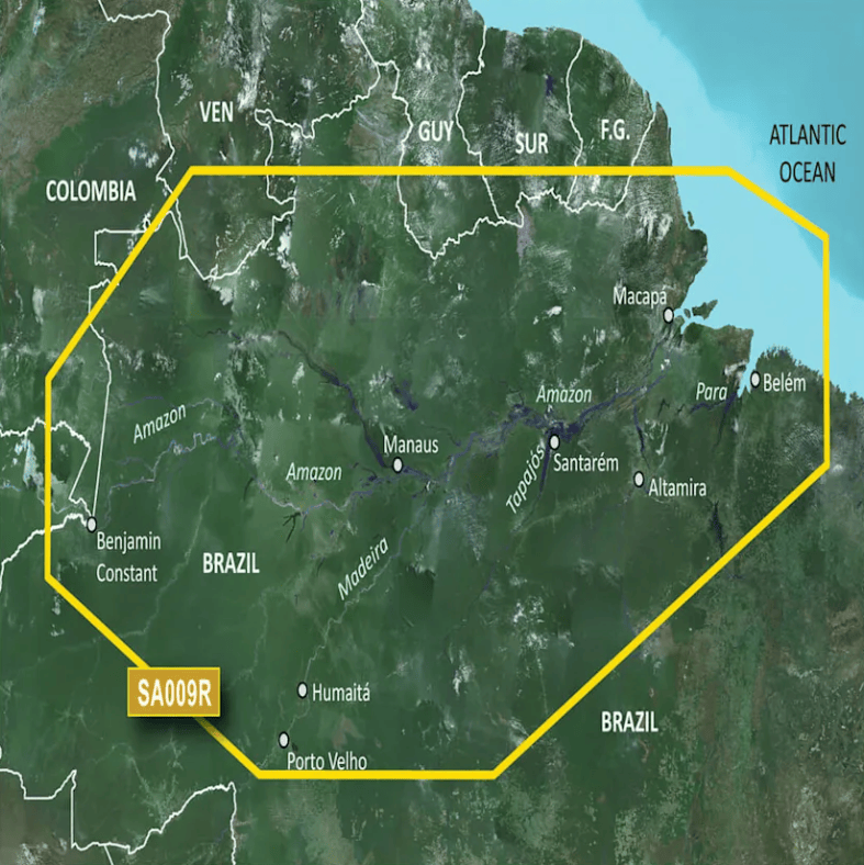 Garmin Bluechart G3 Vision microSD™/SD™ card (VSA009R): South America, Amazon River Inland Maps