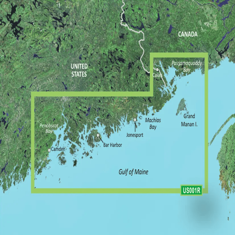 Garmin Bluechart G3 Vision microSD™/SD™ card (VUS001R): U.S., Maine, North Coastal Charts