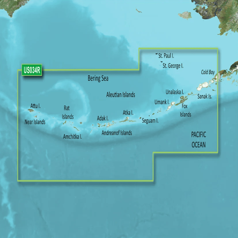 Garmin Bluechart G3 Vision microSD™/SD™ card (VUS034R):  U.S., Aleutian Islands Coastal Charts