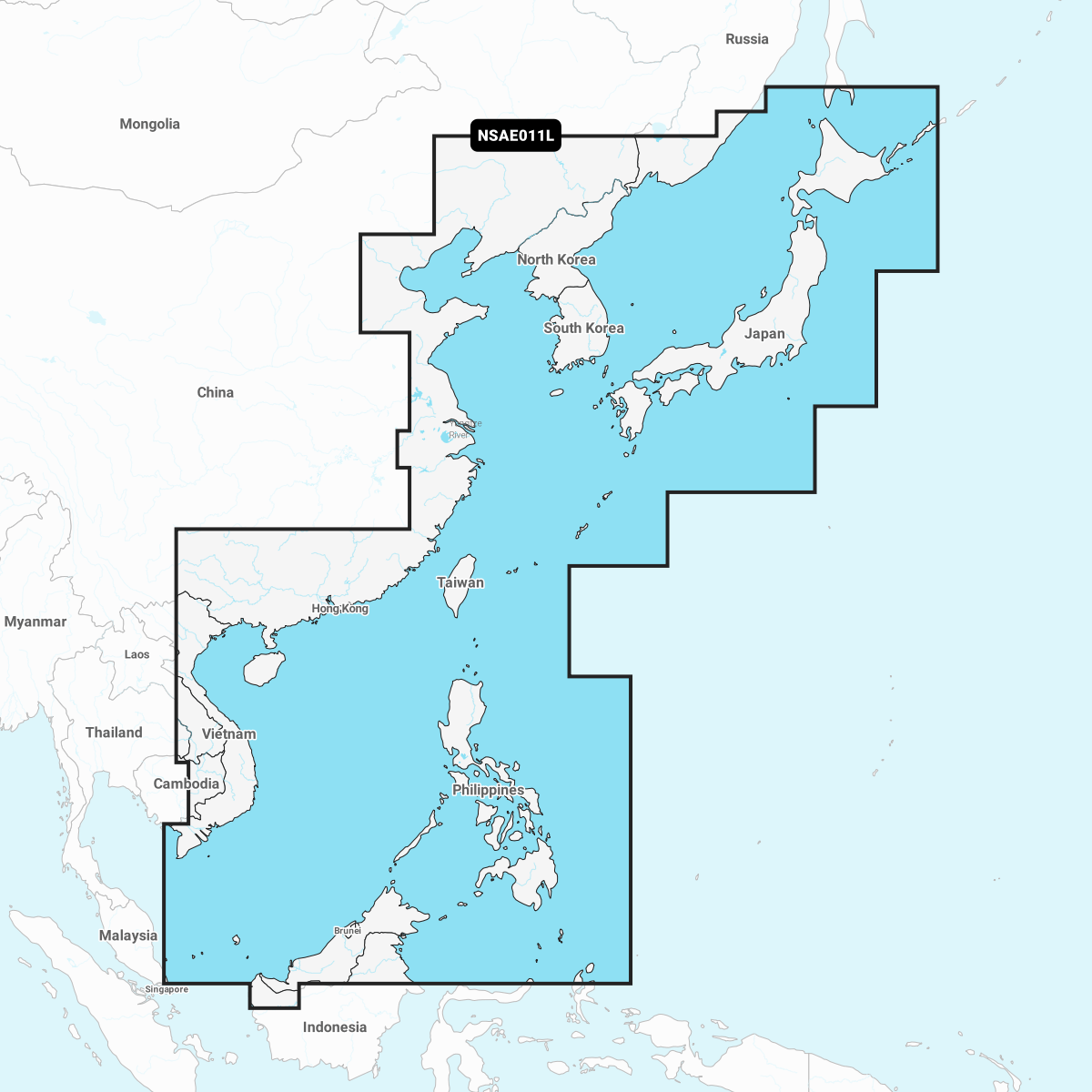 GARMIN NAVIONICS+ CHART AE011L: China Sea & Japan