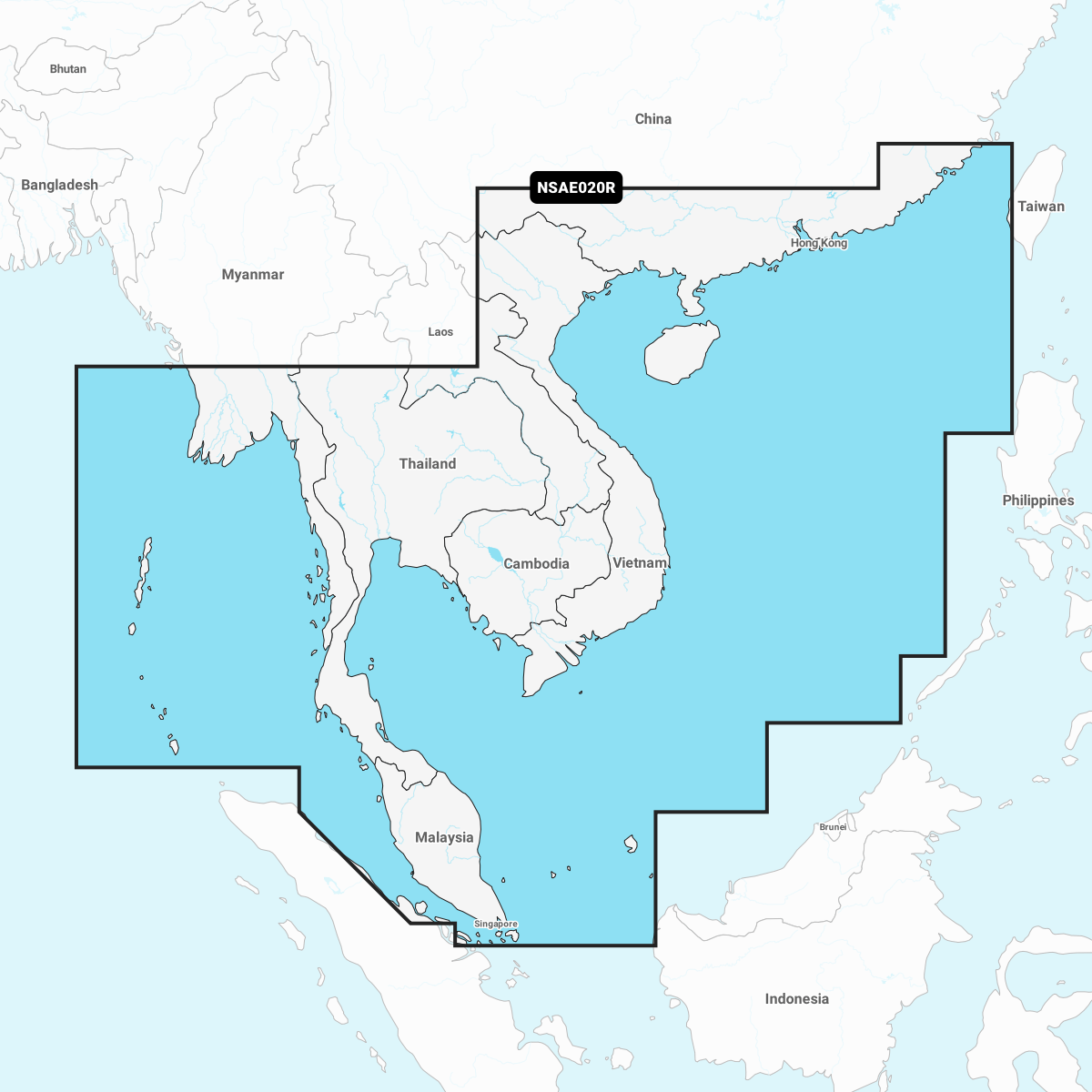 GARMIN NAVIONICS+ CHART AE020R: South China & Andaman Seas