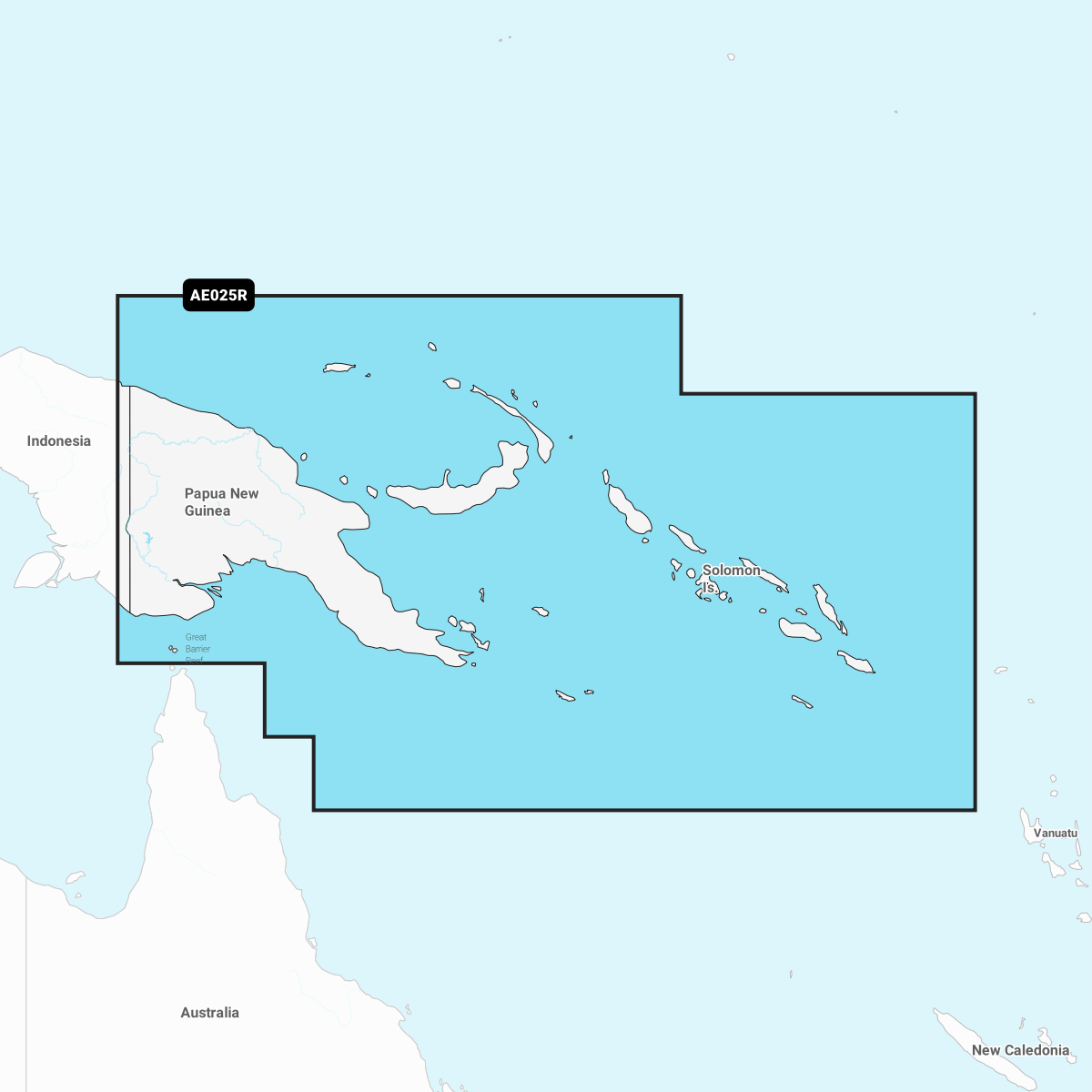 GARMIN NAVIONICS+ CHART AE025R: Papua New Guinea & Solomon Islands