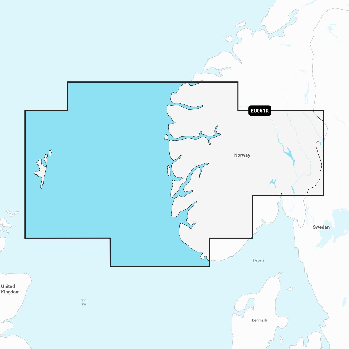 GARMIN NAVIONICS+ CHART EU051R: Norway, Lista to Sognefjord