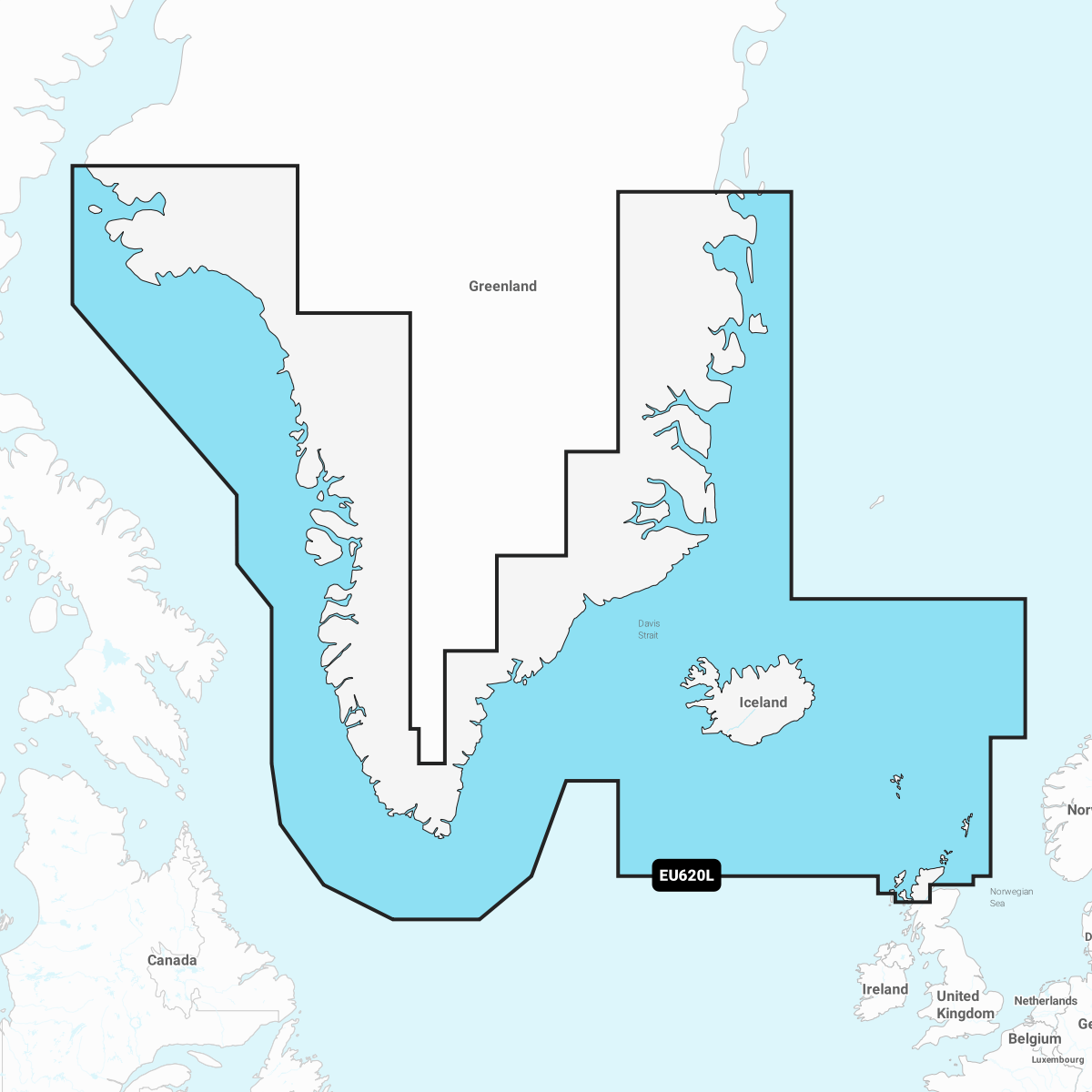 GARMIN NAVIONICS+ CHART EU620L: Greenland & Iceland