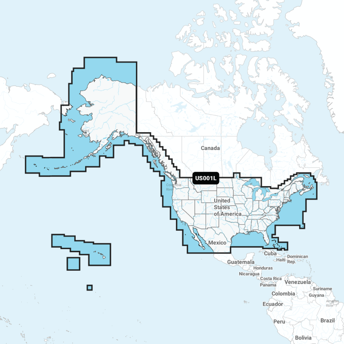 GARMIN NAVIONICS+ CHART US001L: U.S. & Coastal Canada