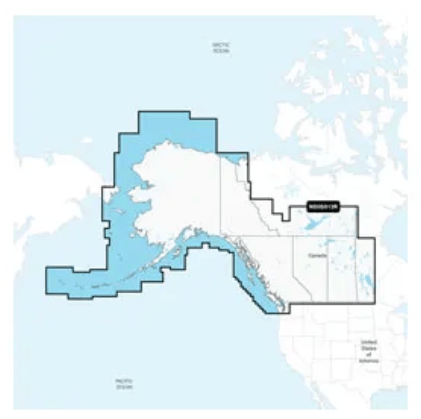 GARMIN NAVIONICS+ CHART US013R: Canada, West & Alaska