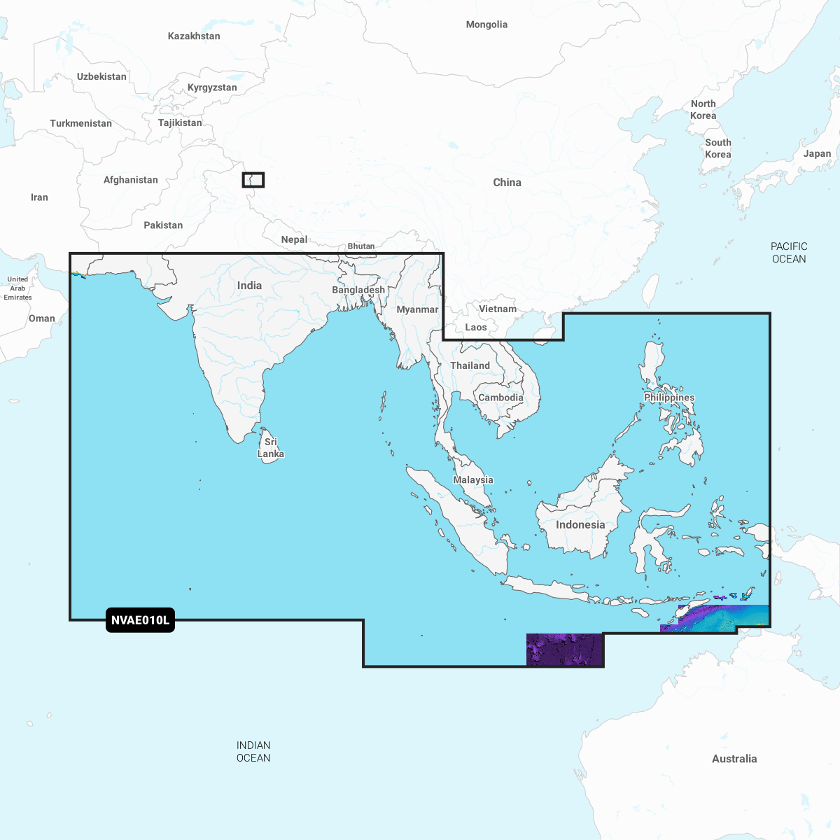 Garmin Navionics Vision+ Chart AE010L: Indian Ocean & South China Sea
