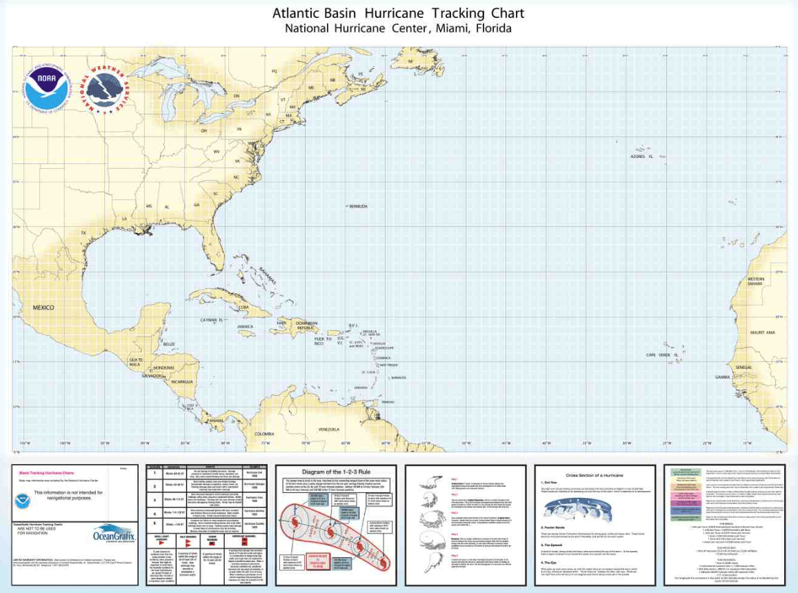 Hurricane Tracking Chart: Full Atlantic