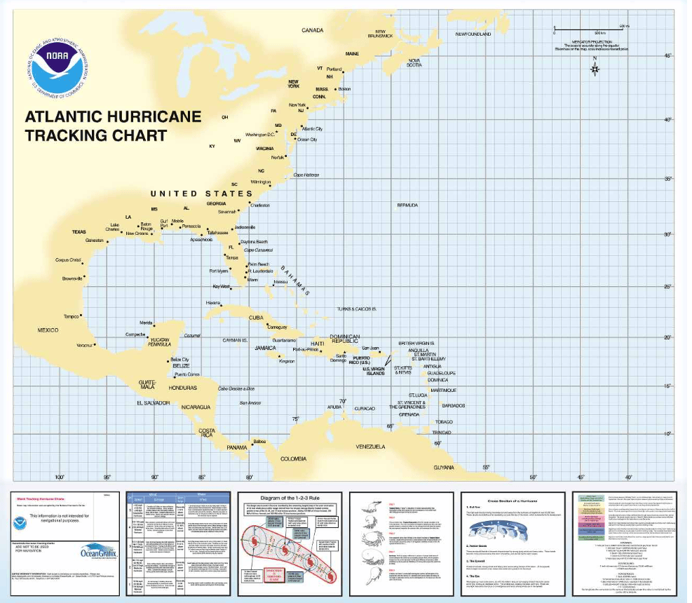 Hurricane Tracking Chart: Western Atlantic