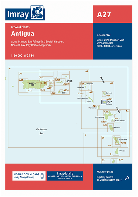 Imray Chart A27: Antigua, 2022 Edition