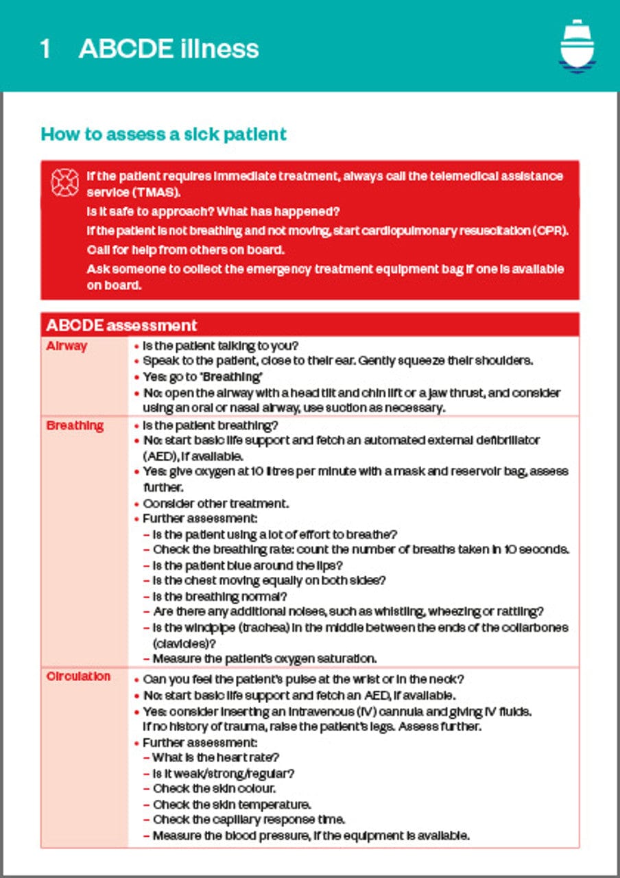 International Medical Guide for Seafarers and Fishers Action Cards, 1st Edition