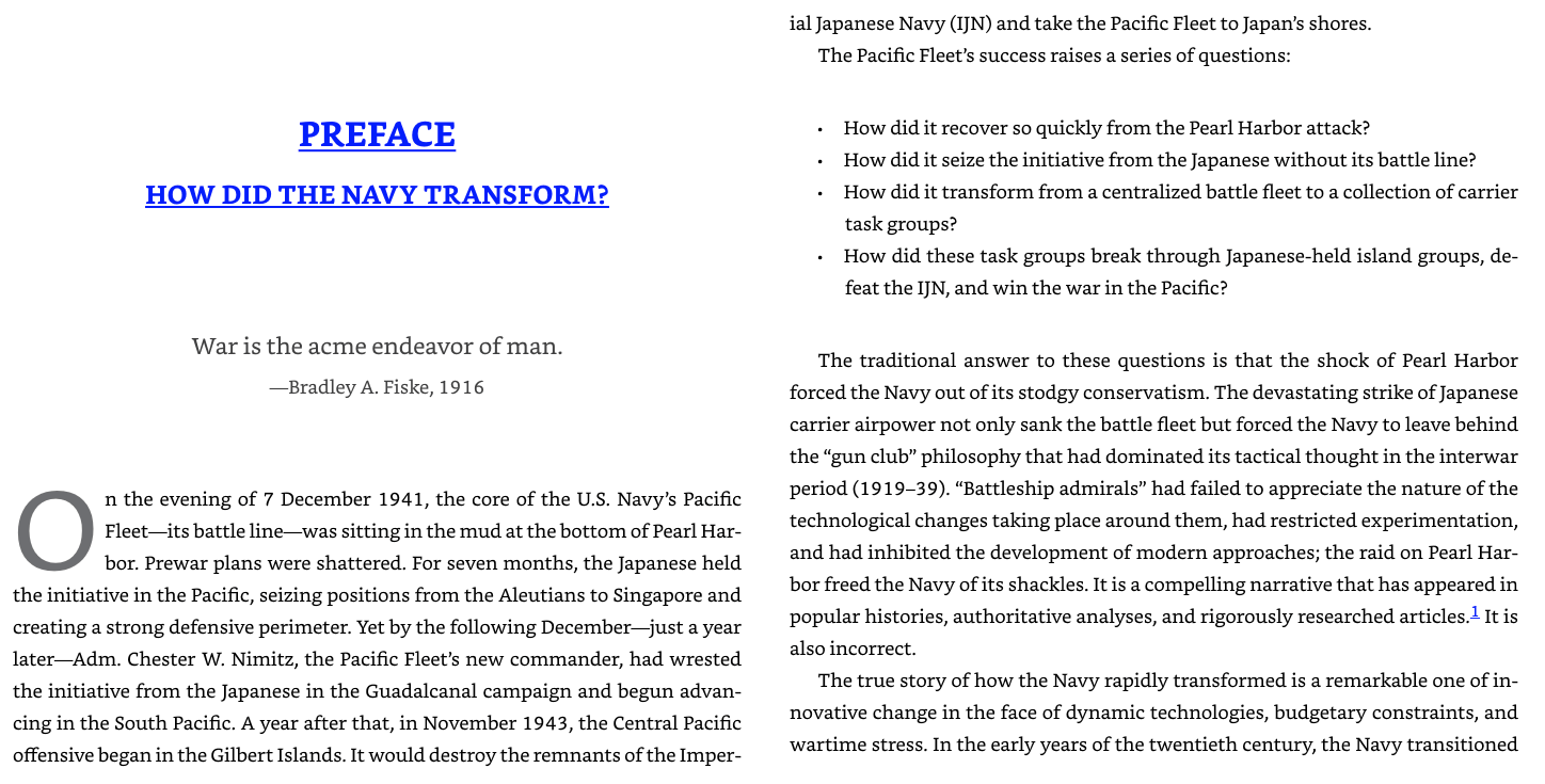 Learning War: The Evolution of Fighting Doctrine in the U.S. Navy, 1898-1945