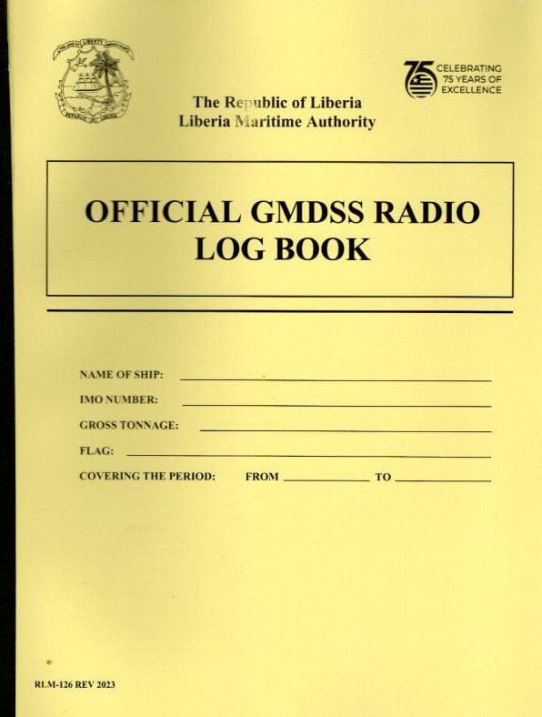 Liberian GMDSS Radio Log Book (Liberia Registered Vessels Only)