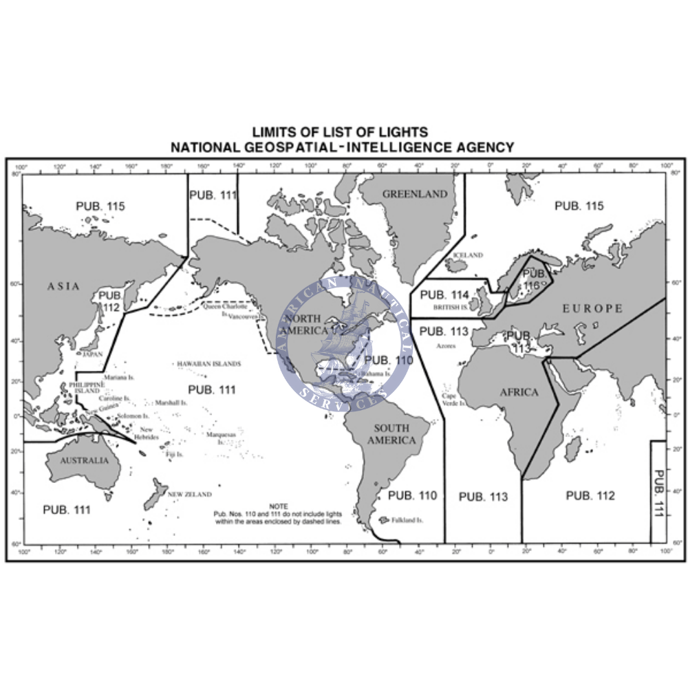 List of Lights Pub. 110 - Greenland, the East Coasts of North and South America, 2023 Edition