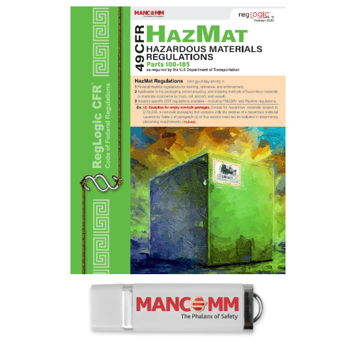 Mancomm 49 CFR: Transportation, Parts 100-185 (US Hazmat Regs), October 2025