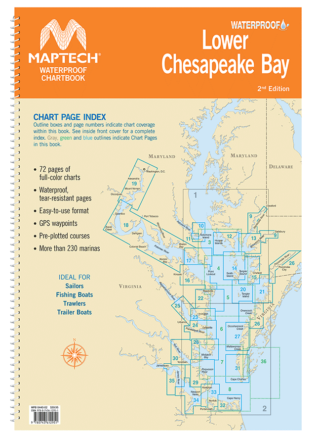 Maptech Waterproof Chartbook: Lower Chesapeake Bay, 2nd Edition