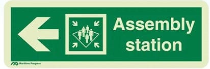 Marine Direction Sign: Assembly Station Arrow Left (2019)