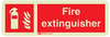 Marine Fire Equipment Sign: Fire Extinguisher + symbol