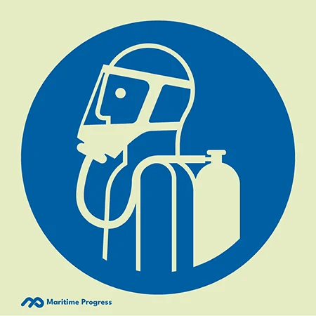 Marine Mandatory Sign: SCBA Breathing Equipment