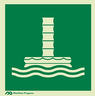 Marine Safety Sign, IMO Life Saving App. Symbol: Evacuation Chute - Without Text (2019)