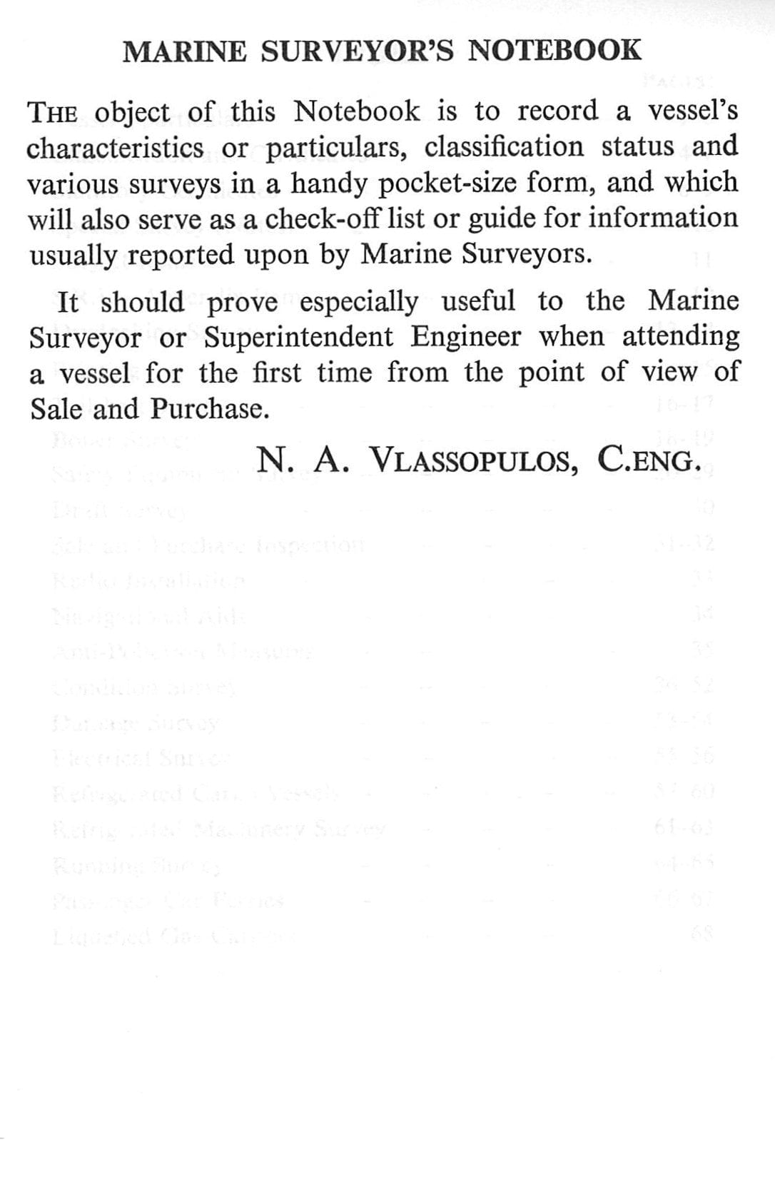Marine Surveyor's Notebook