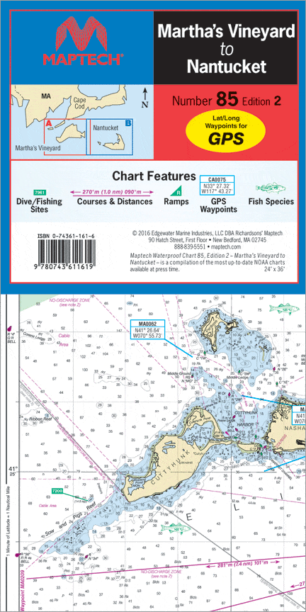 Martha's Vineyard to Nantucket Waterproof Chart, 2nd Edition