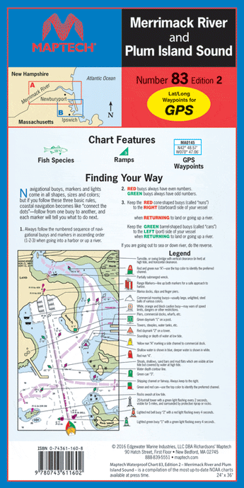 Merrimack River and Plum Island Sound Waterproof Chart, 2nd Edition