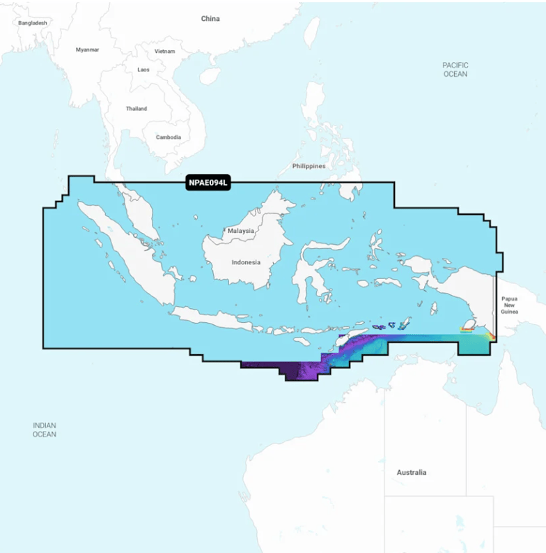 Navionics Platinum+™ Chart NPAE094L: Indonesia and Malaysia