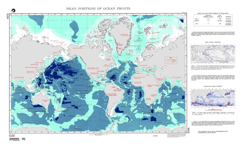 NGA Chart 5104: Mean Positions of Ocean Fronts