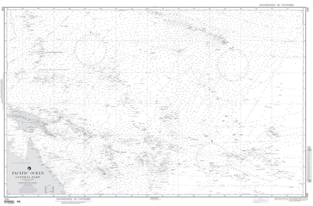 NGA Chart 526: Pacific Ocean (Central Part)