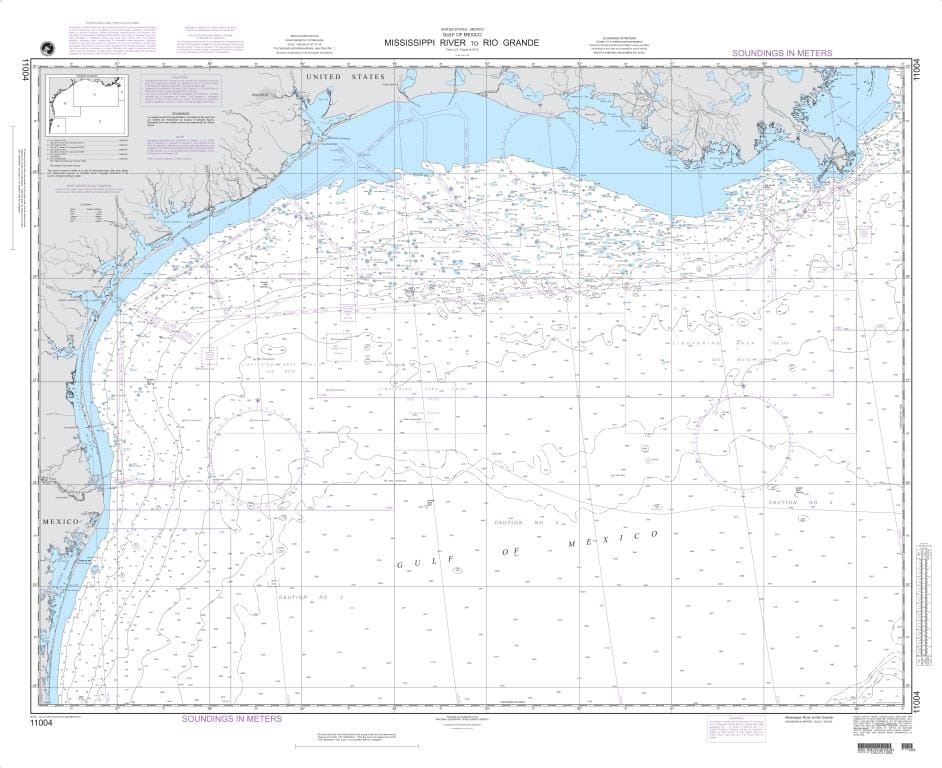 NGA Nautical Chart 11004: Mississippi River to Rio Grande