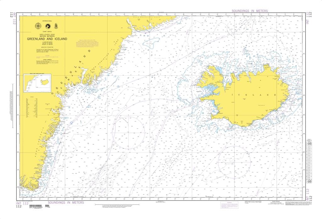 NGA Nautical Chart 112: Waters between Greenland and Iceland