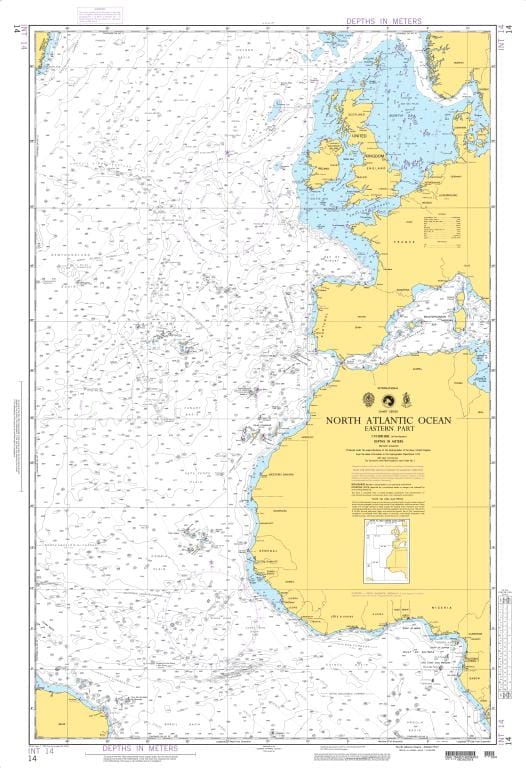 NGA Nautical Chart 14: North Atlantic Ocean (Eastern Part)