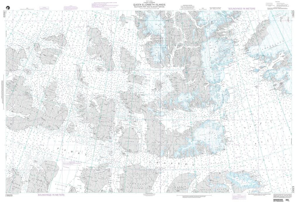 NGA Nautical Chart 15023: Queen Elizabeth Islands-Southern Part and Adjacent Waters