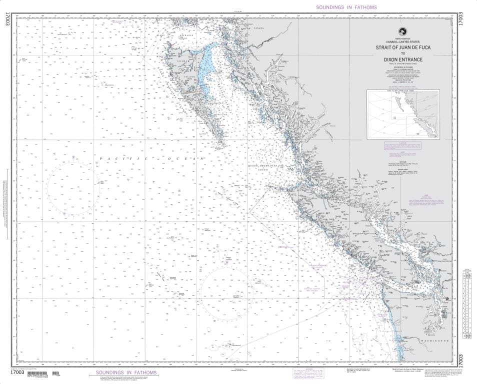 NGA Nautical Chart 17003: Strait of Juan de Fuca to Dixon Entrance