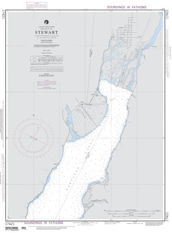 NGA Nautical Chart 17421: Stewart-Portland Canal