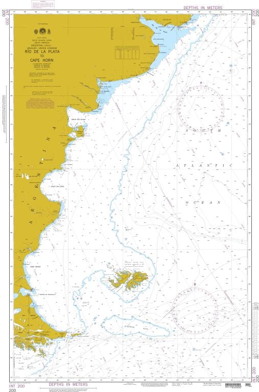 NGA Nautical Chart 200: Rio de La Plata to Cape Horn