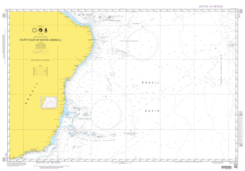 NGA Nautical Chart 202: East Coast of South America (OMEGA)