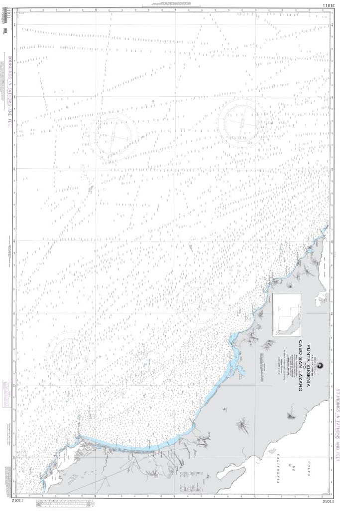 NGA Nautical Chart 21011: Punta Eugenia to Cabo San Lazaro (OMEGA)