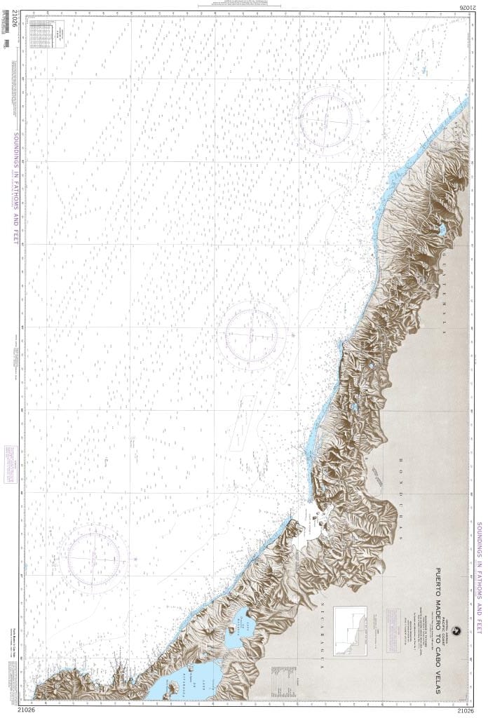 NGA Nautical Chart 21026: Puerto Madero to Cabo Velas (Pacific Coast) (OMEGA)