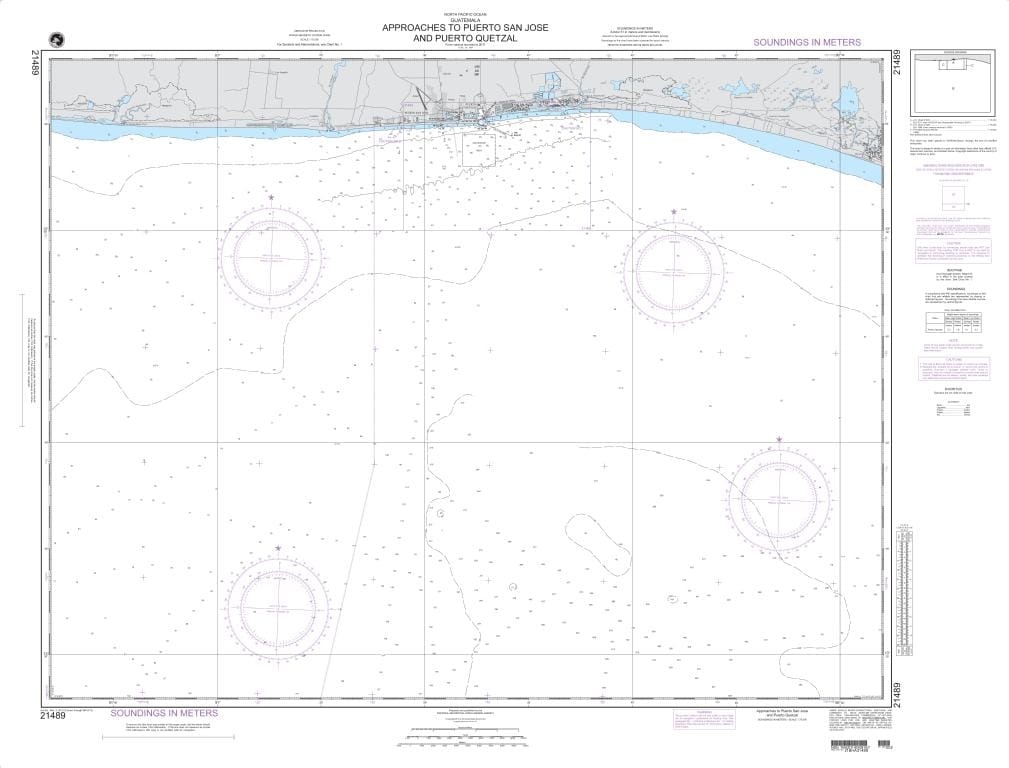 NGA Nautical Chart 21489: Approaches to Puerto San Jose and Puerto Quetzal (Guatemala-North Pacific Ocean)