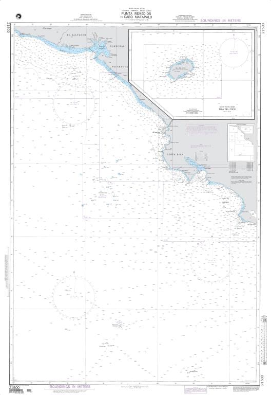 NGA Nautical Chart 21500: Punta Remedios to Cabo Matapalo (OMEGA) (Chart indexed on page 3)